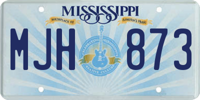 MS license plate MJH873
