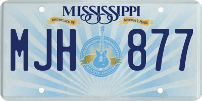 MS license plate MJH877