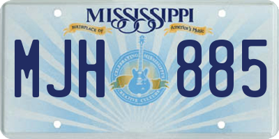 MS license plate MJH885