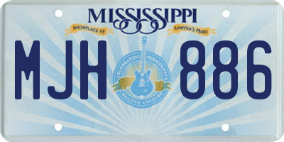 MS license plate MJH886