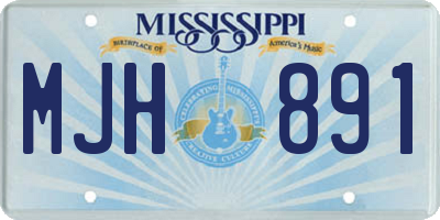 MS license plate MJH891