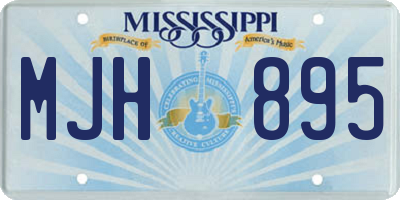 MS license plate MJH895