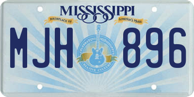 MS license plate MJH896