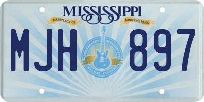 MS license plate MJH897