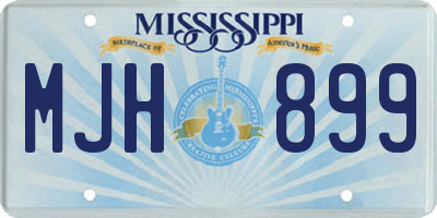 MS license plate MJH899