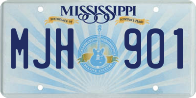 MS license plate MJH901