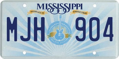 MS license plate MJH904