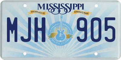 MS license plate MJH905