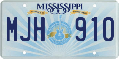 MS license plate MJH910
