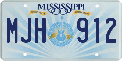 MS license plate MJH912