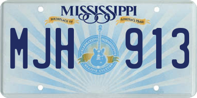 MS license plate MJH913