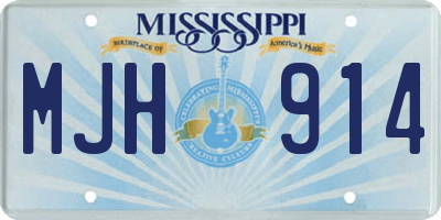 MS license plate MJH914