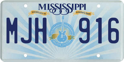 MS license plate MJH916