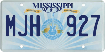 MS license plate MJH927