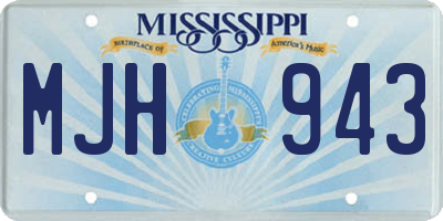 MS license plate MJH943