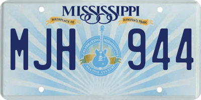 MS license plate MJH944