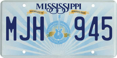MS license plate MJH945