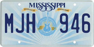 MS license plate MJH946