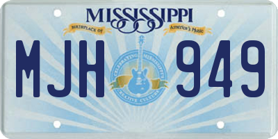 MS license plate MJH949