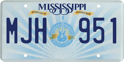 MS license plate MJH951