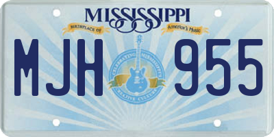 MS license plate MJH955