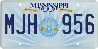 MS license plate MJH956