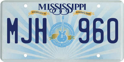 MS license plate MJH960