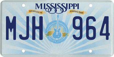 MS license plate MJH964