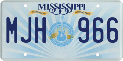 MS license plate MJH966