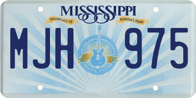 MS license plate MJH975