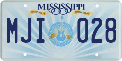 MS license plate MJI028