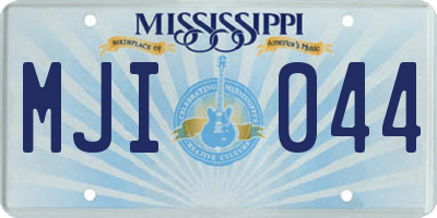 MS license plate MJI044
