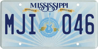 MS license plate MJI046