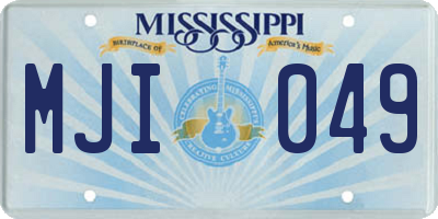 MS license plate MJI049