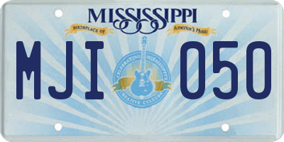 MS license plate MJI050