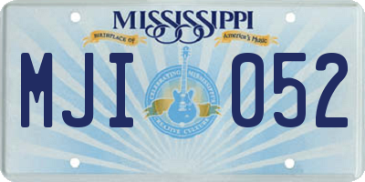 MS license plate MJI052