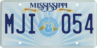 MS license plate MJI054