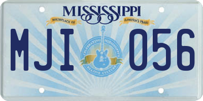 MS license plate MJI056
