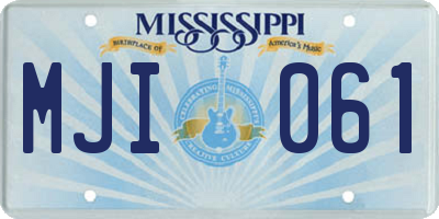 MS license plate MJI061
