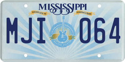 MS license plate MJI064