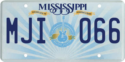 MS license plate MJI066