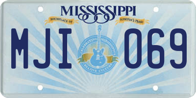 MS license plate MJI069