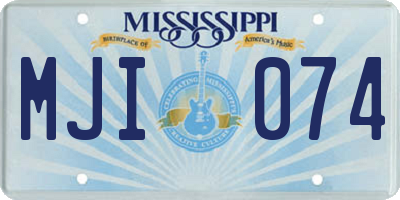 MS license plate MJI074