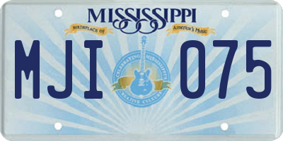 MS license plate MJI075