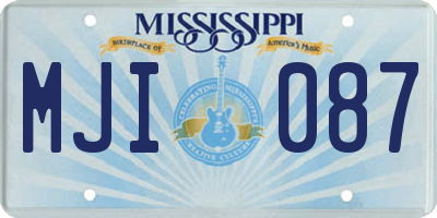 MS license plate MJI087