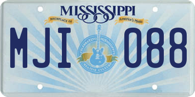 MS license plate MJI088