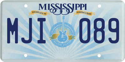 MS license plate MJI089