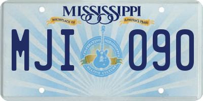 MS license plate MJI090