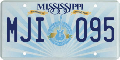 MS license plate MJI095