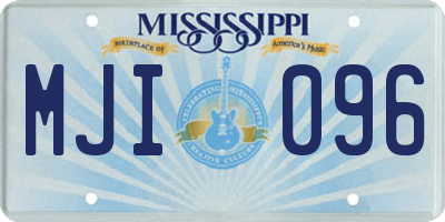 MS license plate MJI096